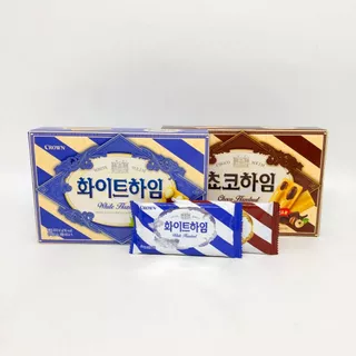 CROWN CHOCO HEIM 142g ไส้ช็อคโกแลต ขนมเกาหลี 초코하임 บิสกิตสอดไส้ครีมเฮเซลนัท