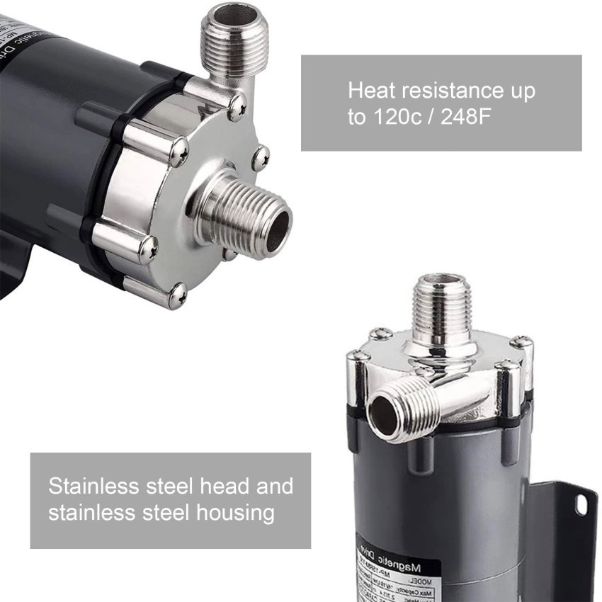 Pump MP-15R Food Grade 304 Stainless Steel Brewing Home brew 220V Magnetic Water Pump Temperature 140C 1/2