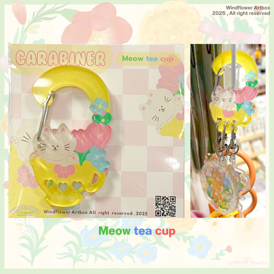 Acrylic Carabiner ตัวห้อยแขวนกระเป๋า เสริมพวงกุญแจ คาราบิเนอร์