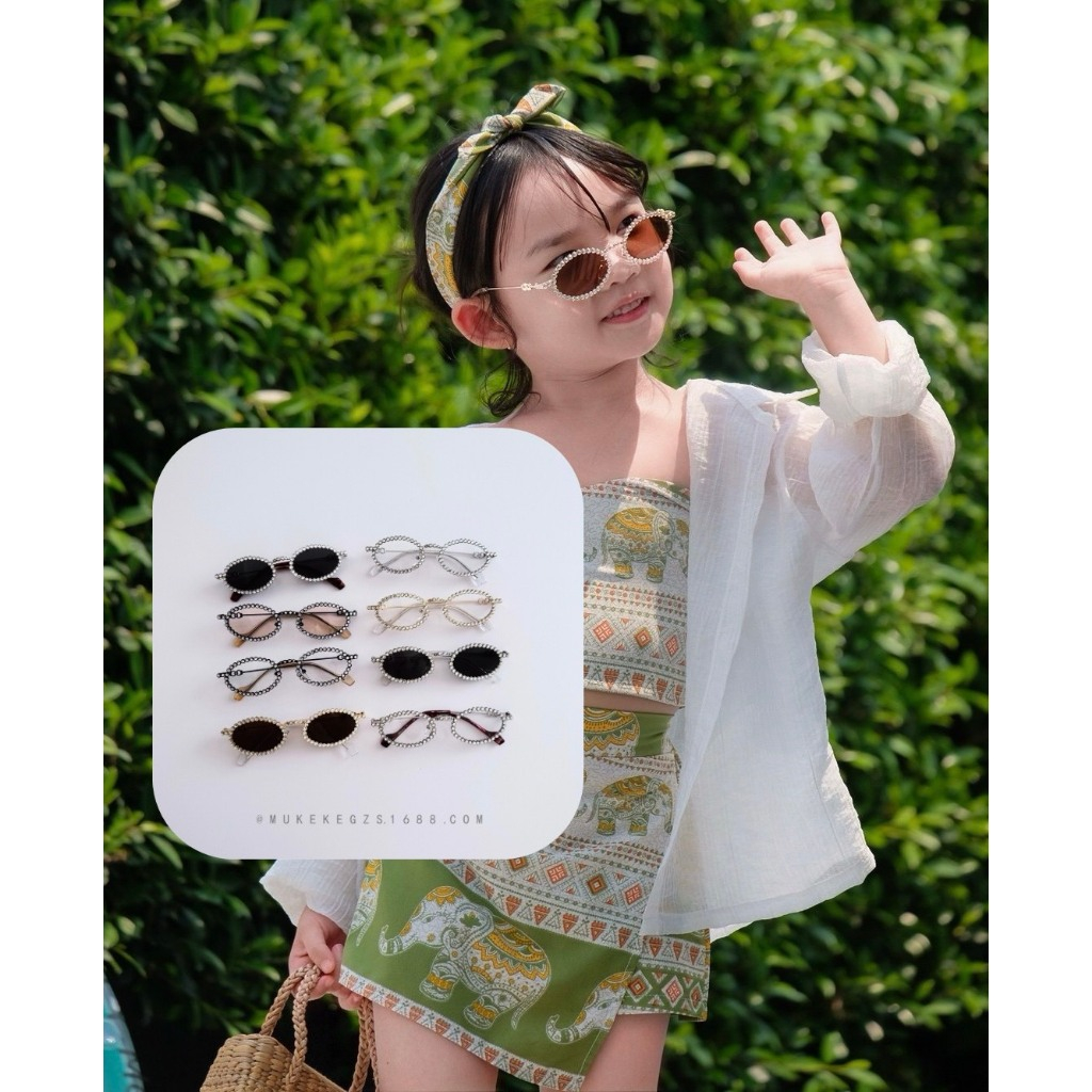 แว่นตาเด็ก ยอดฮิต ใส่ได้กับทุกลุค แว่นตาเซเลบเด็กผู้หญิง  พร้อมส่ง