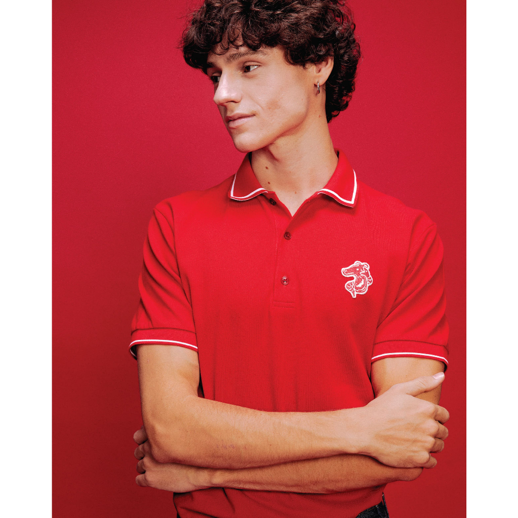 S25 PIQUE POLO SHIRT WITH LOGO EMBROIDERED