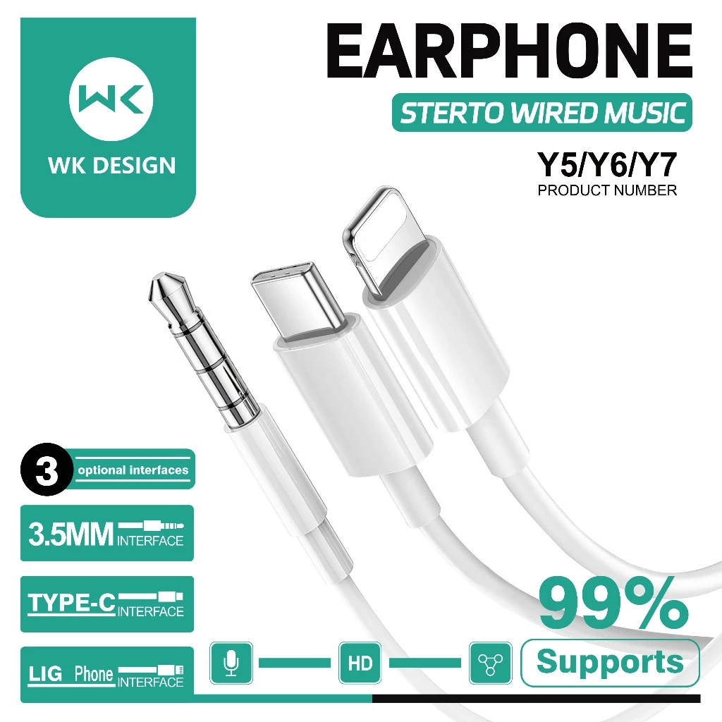 WK Kingkong หูฟัง 3.5mm / Type-C HiFi เบสหนัก มีไมค์ thumbnail 5