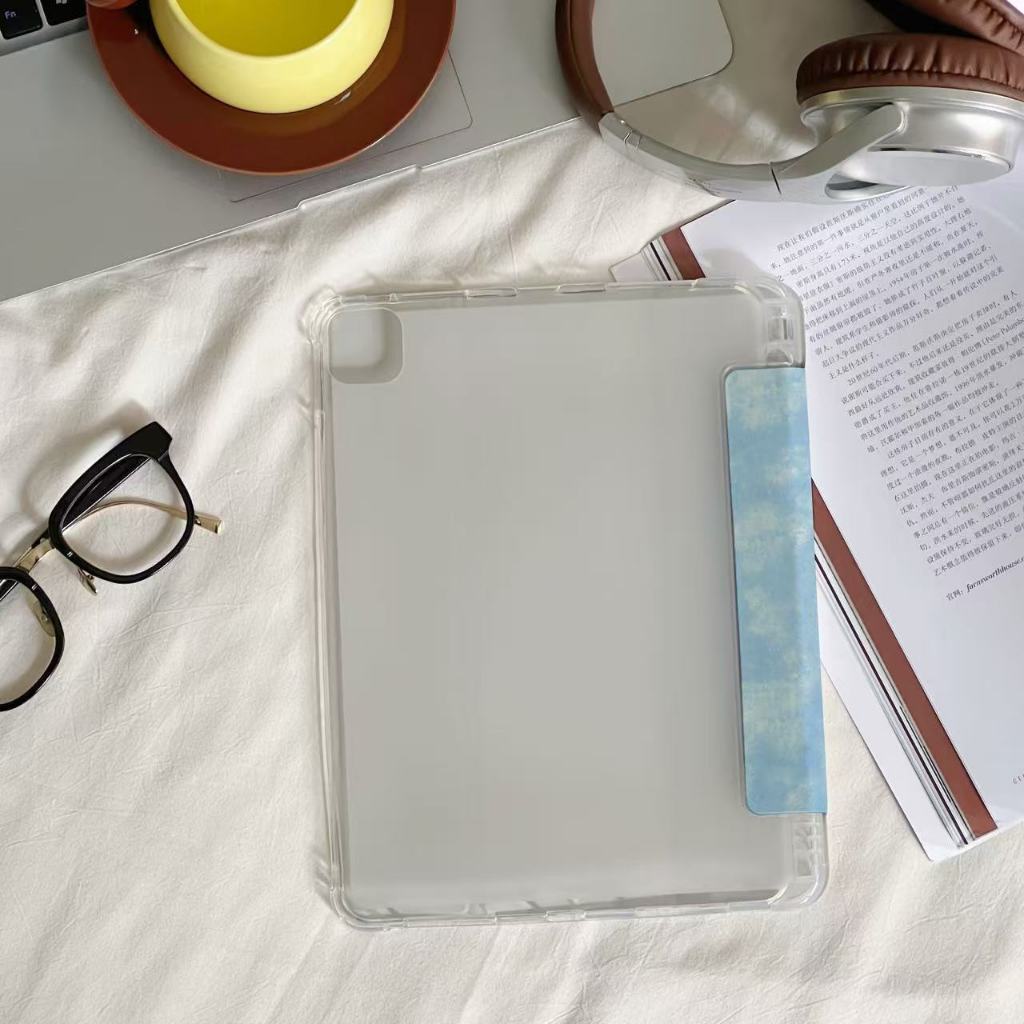 เคส iPad Air6 Gen10 วัสดุ TPU กราฟิตี้รูปหัวใจ Air7 ใส่ปากกาได้ Gen9 mini7 สีฟ้าอ่อน Air5 ​​Gen11 - รูปที่ 4