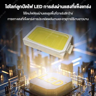 ไฟฉุกเฉิน LED 6W ชาร์จไฟได้ สำรองไฟนาน 3 ชม. AC 85-265V สำหรับบ้าน อาคาร และเวลาไฟดับ