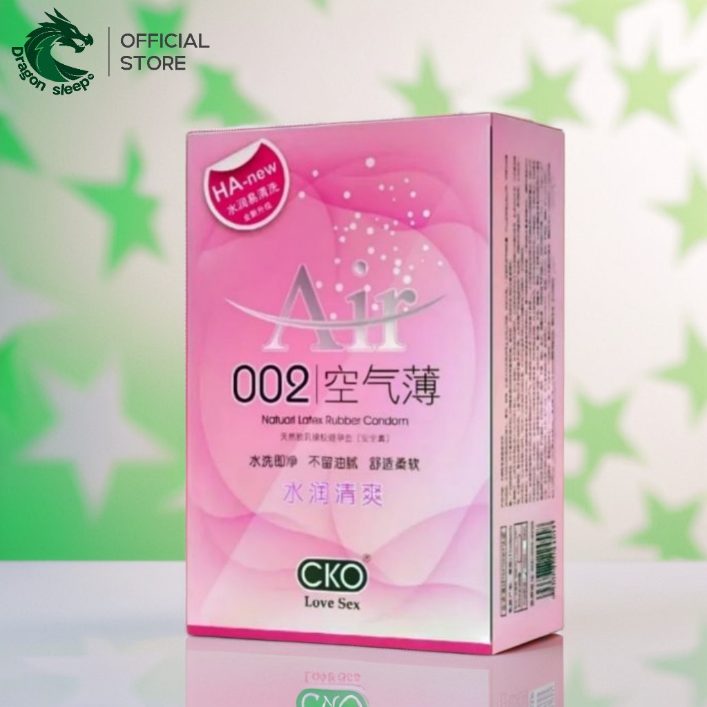 CKO Air 002 น้ำหล่อลื่น Ha1800 mg ถุงยางราคาโรงงาน 100 ชิ้น ไซส์ 52±2