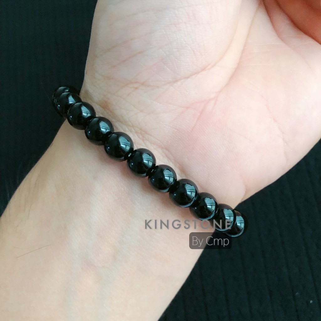 BLACK ONYX นิลเงา ช่วยป้องกันคุณไสยหรือมนต์ดำ ขนาด 6 8 10 12 14 มม.