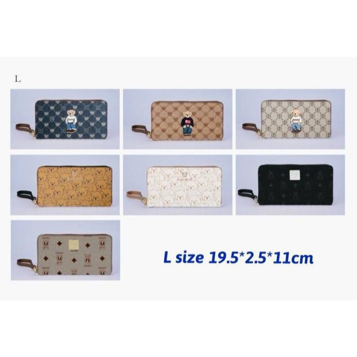 ใหม่ล่าสุด กระเป๋าสตางค์ใบยาวแบบซิปรอบ ขนาด7.8นิ้ว ลายหมีGUOOBEARมีสายคล้องมือ ของแท้ GO-2048 - รูปที่ 5