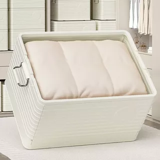 JUYBOS กล่องเก็บของ 220L พับเก็บได้ กล่องพลาสติก อเนกประสงค์ กล่องพลาสติกมีล้อ Storage box