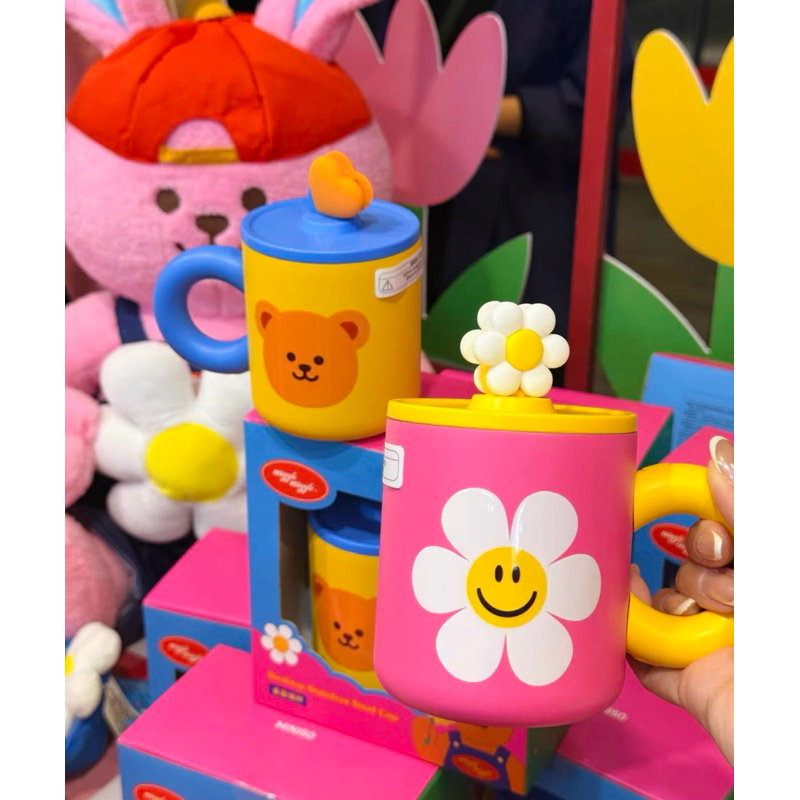 พร้อมส่ง miniso x wiggle wiggle แก้วเก็บความเย็น