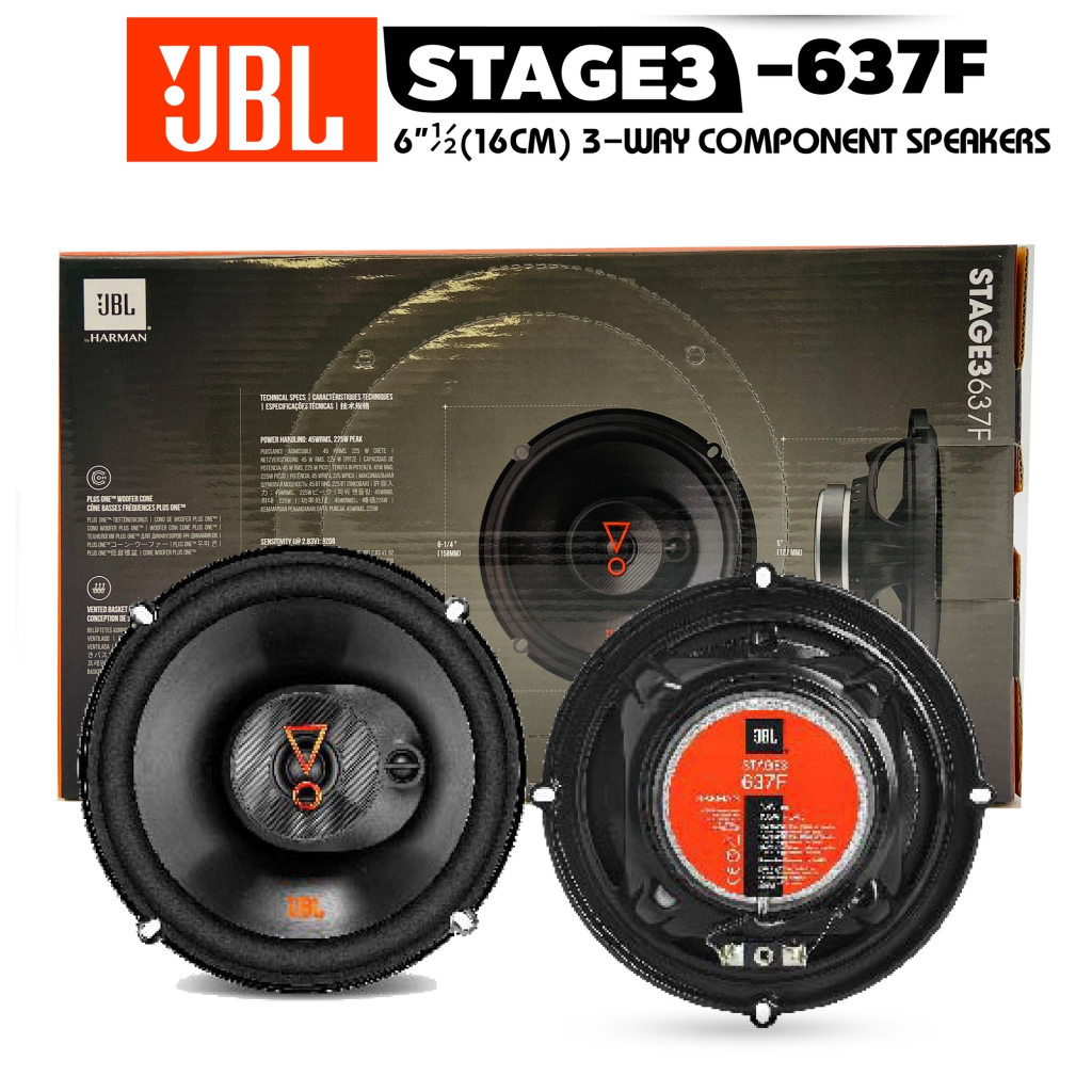 JBL ลำโพงแยกชิ้น แกนร่วม2ทาง 3ทาง ลำโพง 6.5นิ้ว 6x9นิ้ STAGE2 65M+STAGE1 62/STAGE3 637F/STAGE2 65C