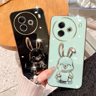 เคส สำหรับรุ่น Vivo Y39 5G กระต่าย ขาตั้งได้ ฝาหลัง แบบนิ่ม น่ารัก