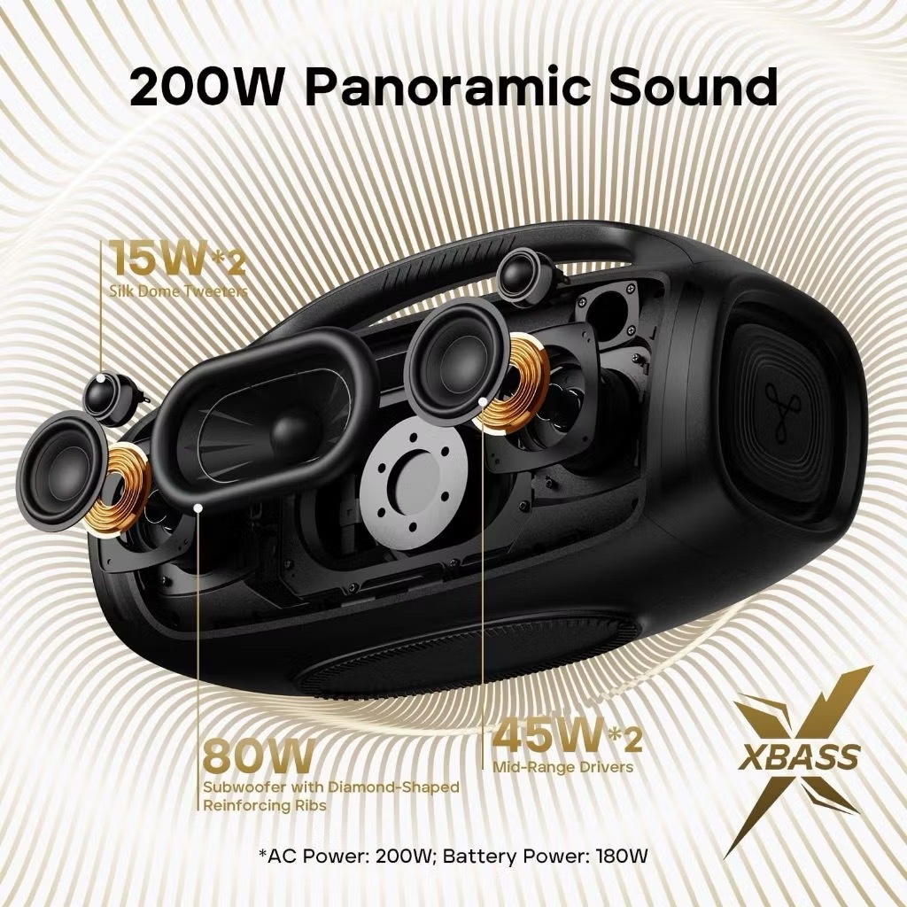 [ ประกันศูนย์ไทย 1 ปี ] Tribit Stormbox Blast 2 200วัตต์ IP67 ลำโพงบลูทูธ Bluetooth .speaker
