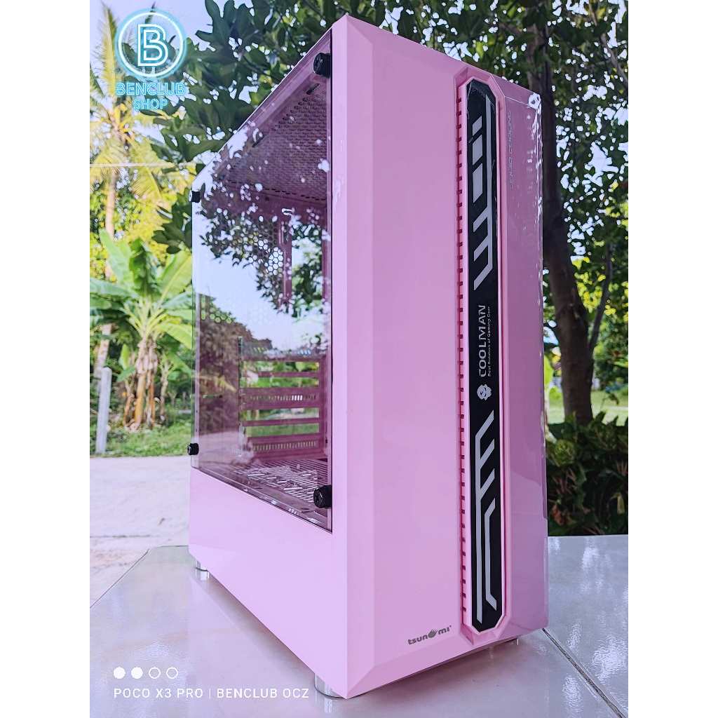 Case PC: Tsunami Coolman Mid-Tower ATX Case (Pink) สีหวานมาก เคสคอมพิวเตอร์มือสอง
