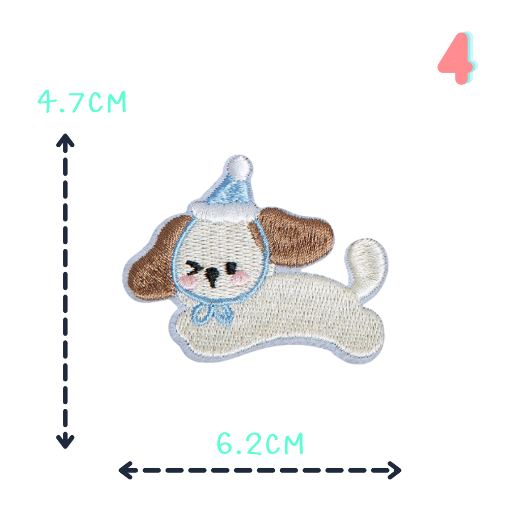 😄ตัวรีดติดเสื้อชุดที่ C43😄 ลายสัตว์นานาๆพันธุ์ หมู กระต่าย หมี หมา กระโดด น่ารัก  ด้านหลังมีกาวสามารถรีดติดผ้าได้เลยค่ะ - รูปที่ 3