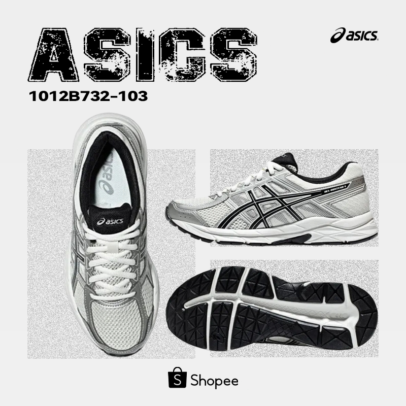 【ของแท้ 100 %】Asics Gel-Contend 4 GEL+AMPLIFOAM 1012B732-103 รองเท้ากีฬา