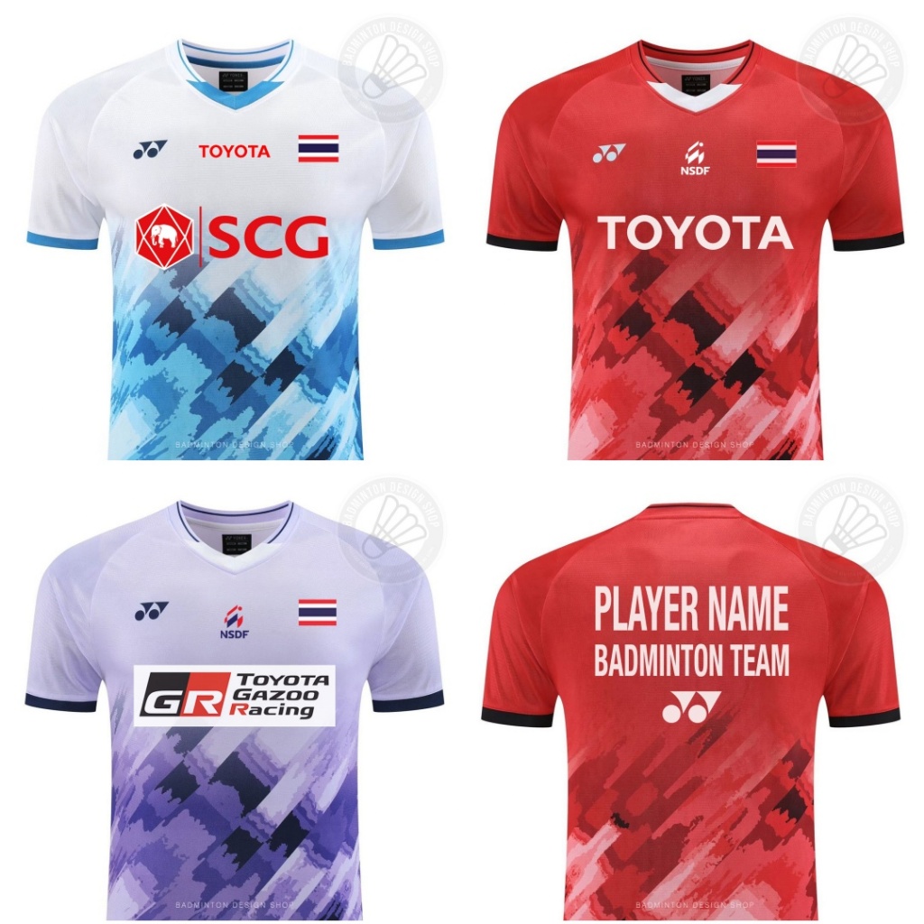 [ส่งจากไทย] เสื้อแบดมินตัน ทีมชาติไทย พร้อมสกรีนธงชาติ สปอนเซอร์ – สินค้าส่งตรงจากไทย (ไม่ใช่ร้านจีน) ราคา ถูกที่สุด ดีลบีเคเค แกลเลอรีภาพที่ 2