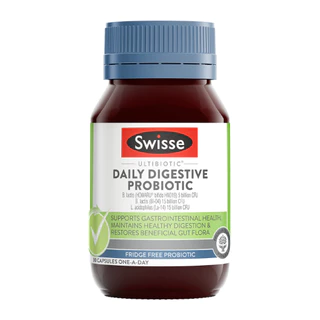 Swisse Daily Digestive Probiotic โปรไบโอติกส์ 30 เม็ด ดูแลระบบทางเดินอาหาร EXP05/2027