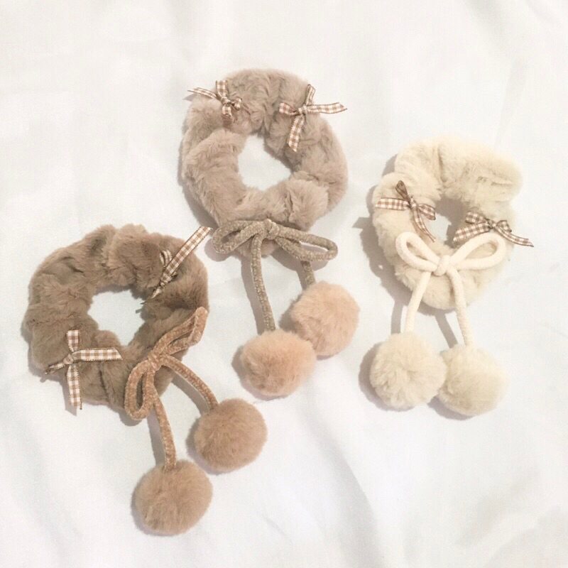 🍬🌷โดนัทนุ่ม ยางมัดผมขนนุ่ม ดีเทลโบว์จิ๋วและปอมๆ น่ารักมาก กอไก่ล้านตัว - รูปที่ 2