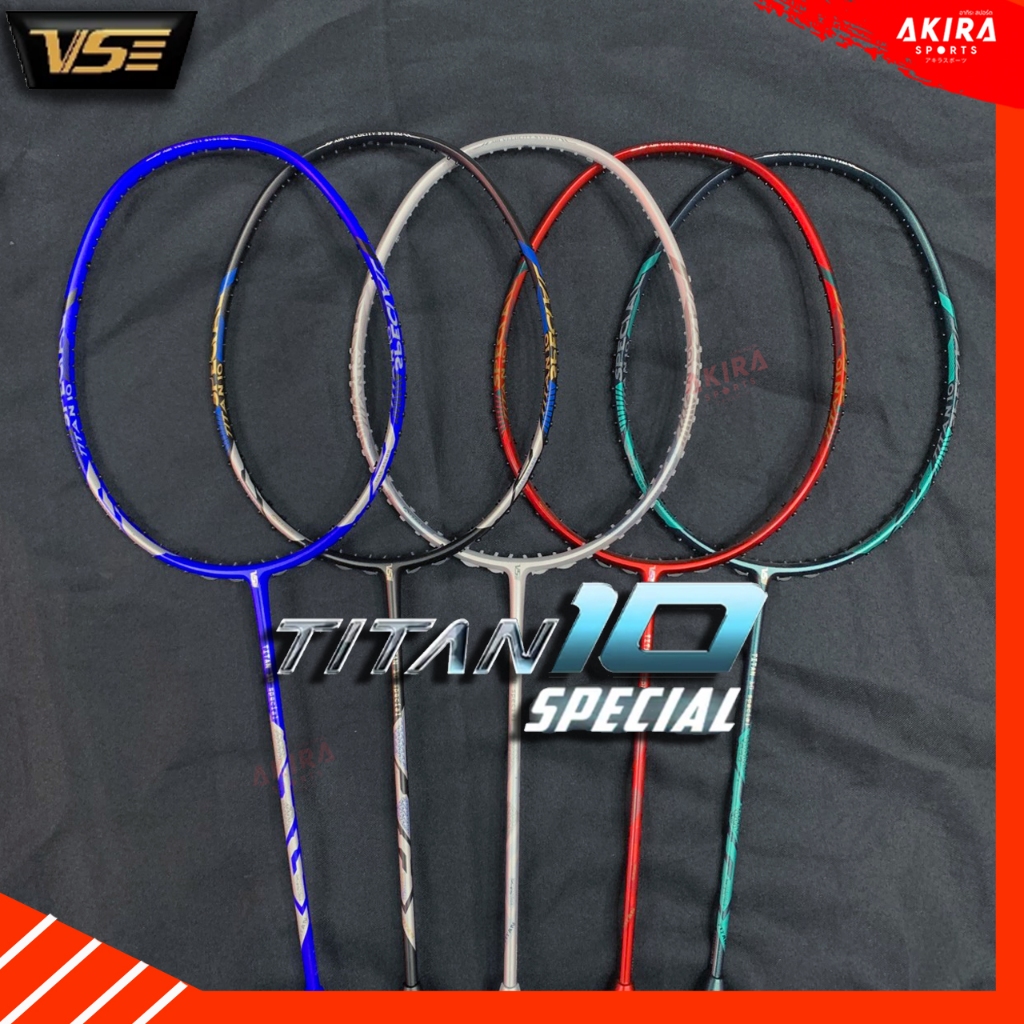 VS ไม้แบดมินตันVS รุ่น Titan10 แถมเอ็น ซอง พร้อมใบประกัน (แจ้งความตึงของเอ็นที่ต้องการทางแชทได้เลยคร