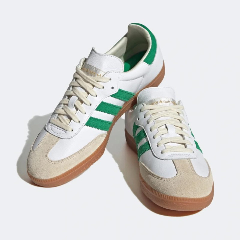 รองเท้า Adidas Samba OG Sporty & Rich White Green สีขาวเขียว