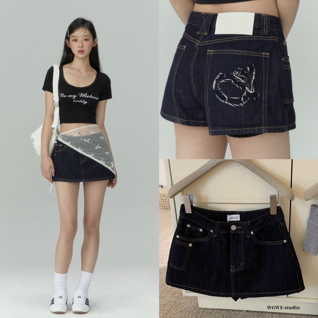 กระโปรงกางเกงยีนส์รุ่น 5120 TAG WG.WE 🇰🇷🇰🇷