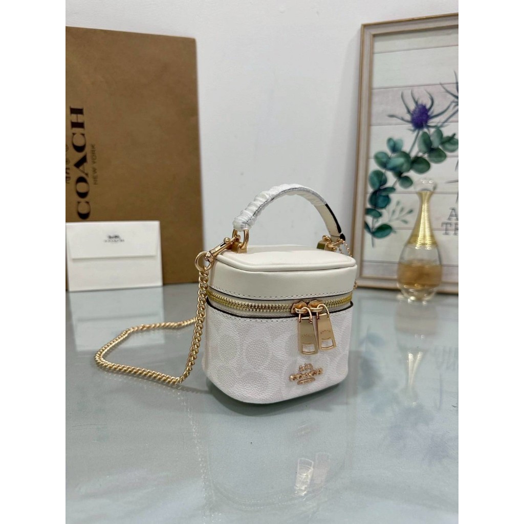 C0ach CY732 Ava Crossbody Bag in Signature Canvas Women Crossbody Sling Bag