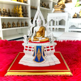 พระพุทธชินราช แร่เหล็กน้ำพี้ หน้าตัก3นิ้ว แถมฟรีฐานรอง