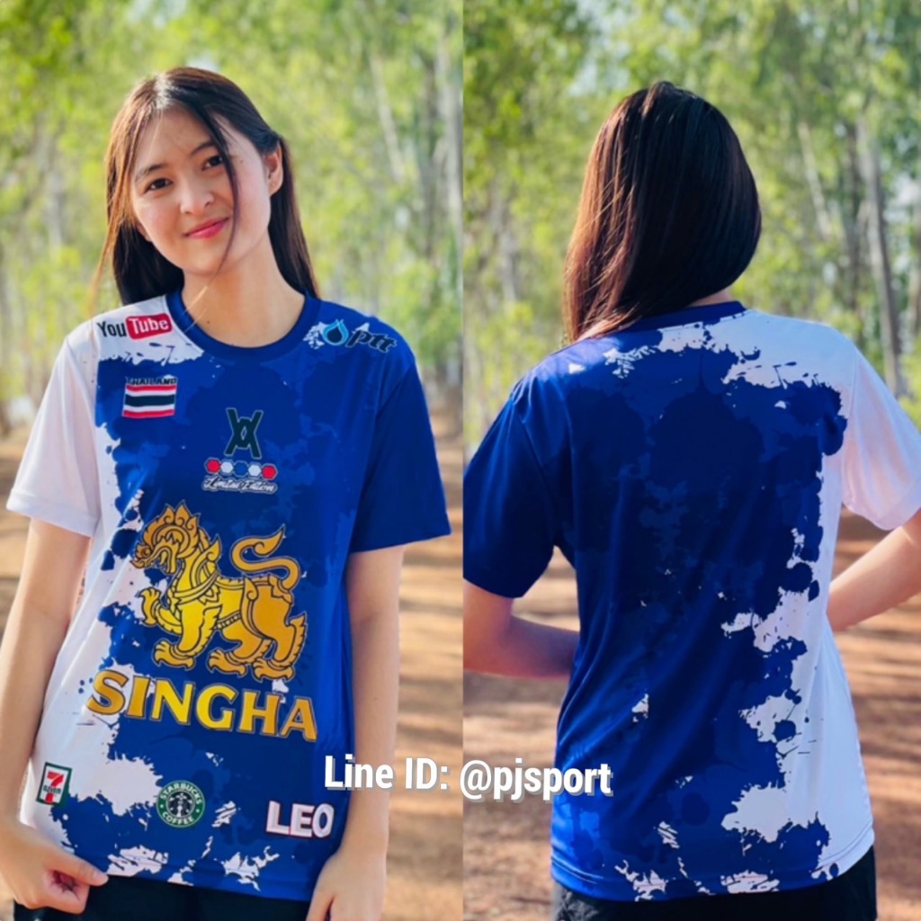 เสื้อกีฬา สีสดใสสวยมาก พิมพ์ลายในเนื้อผ้า นุ่มใส่สบาย