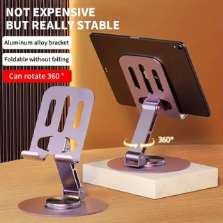 【พร้องส่ง】ที่วางโทรศัพท์ หมุนได้ 360 องศา วัสดุโลหะ แบบพกพา พับได้ สำหรับ ipad แท็บเล็ต และมือถือ