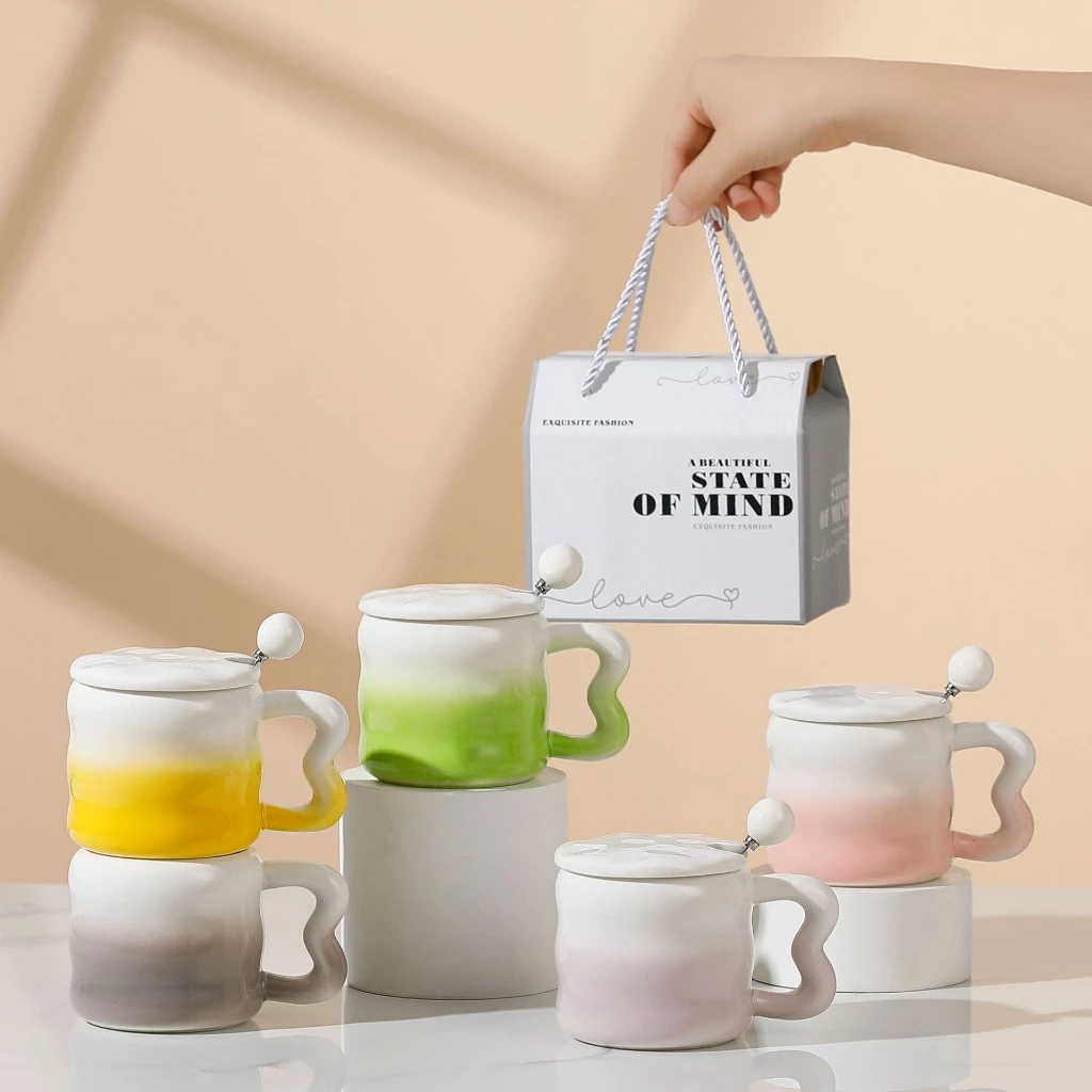แก้วกาแฟ พร้อมกล่องของขวัญ ลายตัวตลกสวย น่ารัก ราคาดี ชาวออฟฟิศนักเรียนนักศึกษา เหมาะมาก thumbnail 4