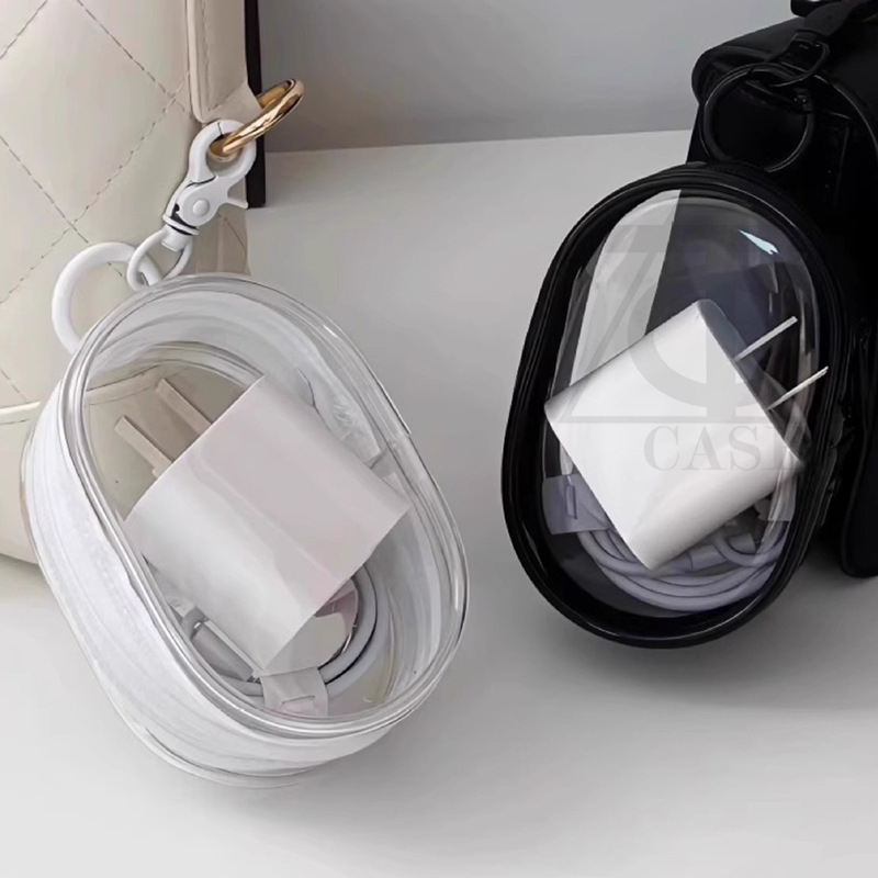 กล่องเก็บสายเคเบิลข้อมูล INS Clear พร้อมฝาครอบป้องกันสายเคเบิลแบบพกพา กระเป๋าเก็บของอเนกประสงค์สำหรับการเดินทาง ราคา ถูกที่สุด ดีลบีเคเค แกลเลอรีภาพที่ 3