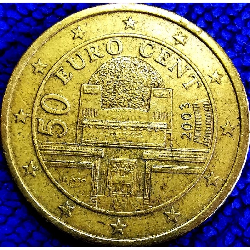 เหรียญ​ยูโร​ ออสเตรีย Austria, 50 Euro​Cent, ใช้แล้ว, #4460