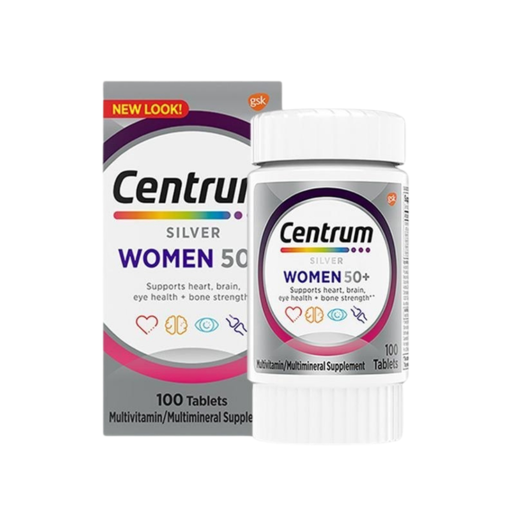 Centrum Silver Womens 50 Plus Vitamins, Multivitamin Supplement, 100 Count