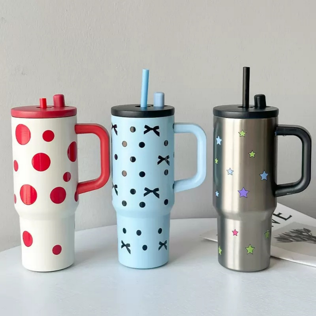 พร้อมส่ง ลายการ์ตูน316แก้วสแตนเลส710ml มีหูจับแก้วหัดดื่ม พกพา มีฝาปิด แก้วน้ําเก็บความเย็น แก้วกาแฟ