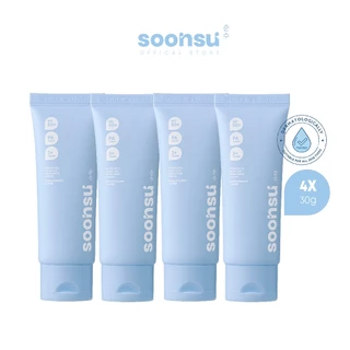 4 หลอด - SOONSU Super Mild Moisture Sunscreen Cream SPF 50+ PA++++