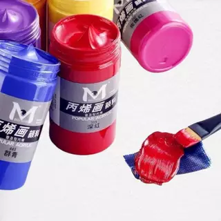 Acrylic Color 300ml สีอะคริลิค สีเมทัลลิค ประกายมุก สีเพ้นท์ สีสันสดใส เงางาม เนื้อสีเนียนเข้มข้น กันน้ำ ในไทยพร้อมส่ง