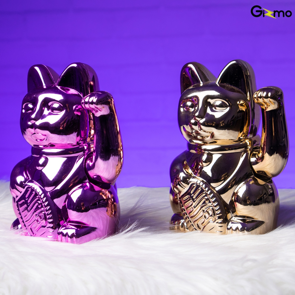 lucky cat cosmic shiny แมวกวักนำโชค เรียกทรัพย์ โชคลาภ มั่งคั่ง ขนาด 15 CM. สีเงิน สีชมพู สีเขียว สีทองแดง สีน้ำเงิน ราคา ถูกที่สุด ดีลบีเคเค แกลเลอรีภาพที่ 3