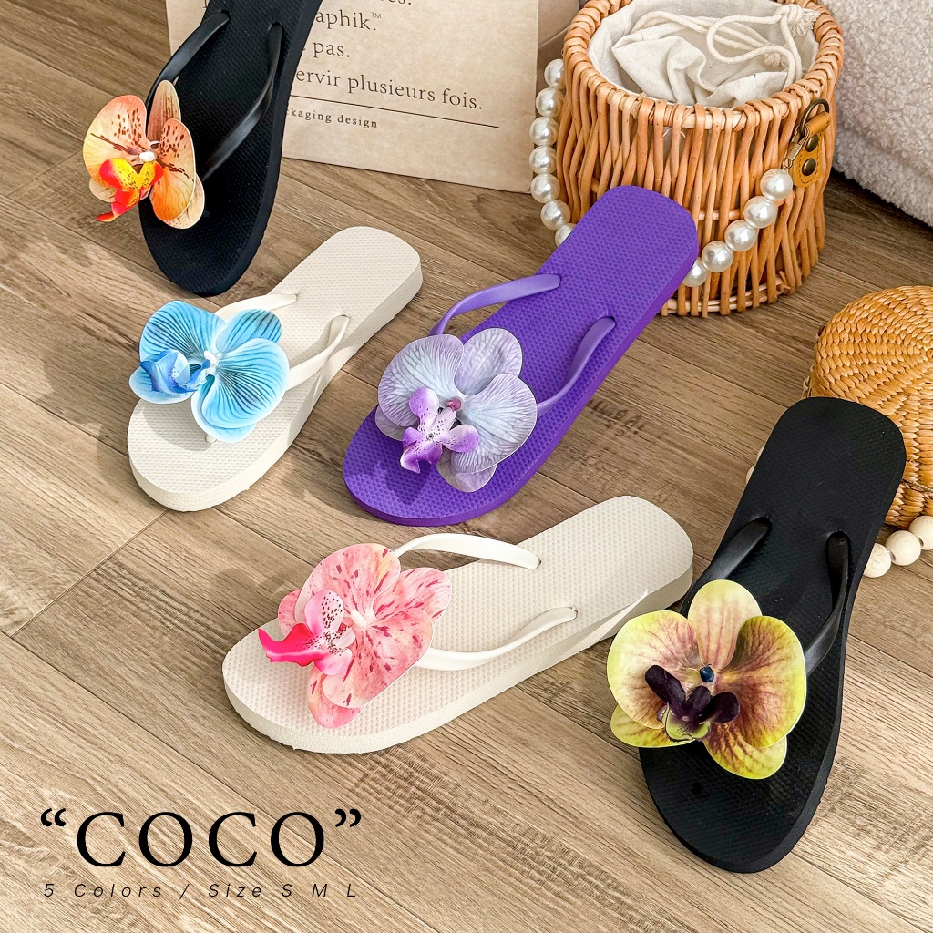 Coco✨รองเท้าแดะดอกกล้วยไม้ ซัมเมอร์นี้ต้องมี!