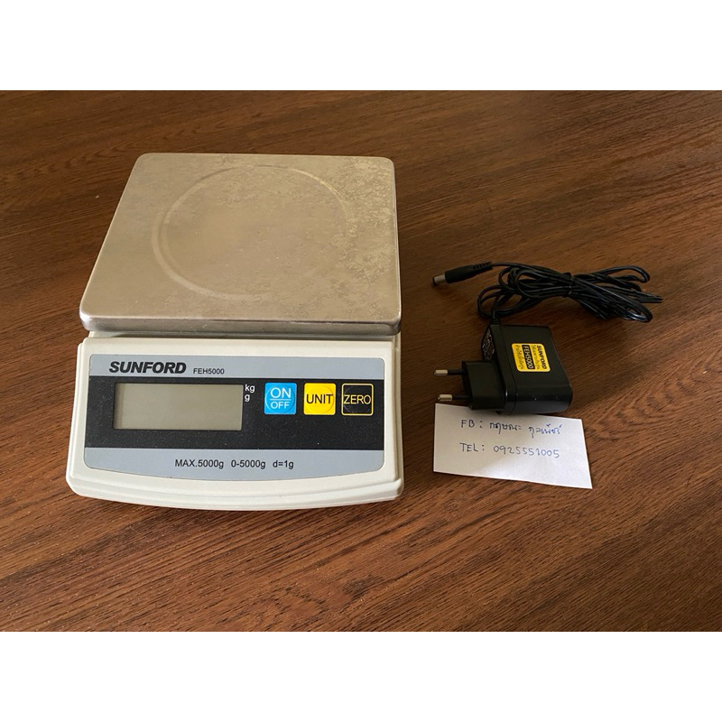 เครื่องชั่งน้ำหนักดิจิตอล Sunford FEH5000 พิกัด 5 กิโลกรัม (มือสองเหมือนใหม่) (ไม่มีกล่อง)