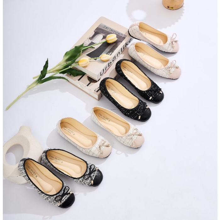 🩷คัทชูโบว์น่ารักมาก 🩷36-41 แบรนด์LisaShoes (L04) ใส่สวย นุ่มเบาสบาย