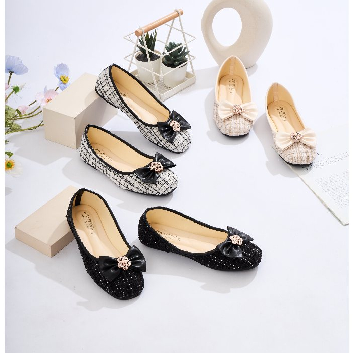 ์New รองเท้าคัทชูส้นเตี้ย  36-45 แบรนด์LisaShoes (L03) ใส่สวยน่ารักฟุดๆ