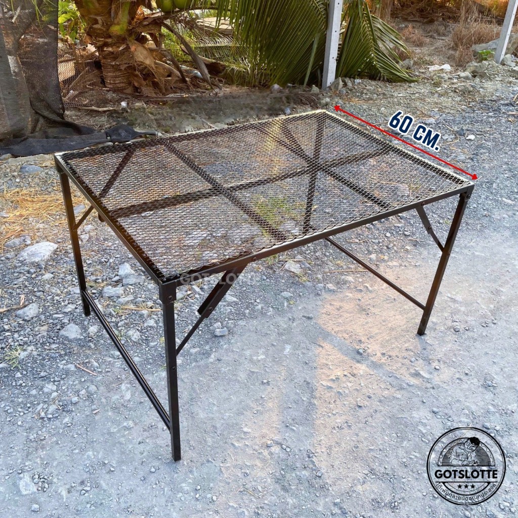 โต๊ะพับ กว้าง 60 cm. เสริมคานกลางกันแอ่น เลือกขนาดได้ตามต้องการ กันสนิม น้ำหนักเบา พับเก็บง่าย(pre-order)