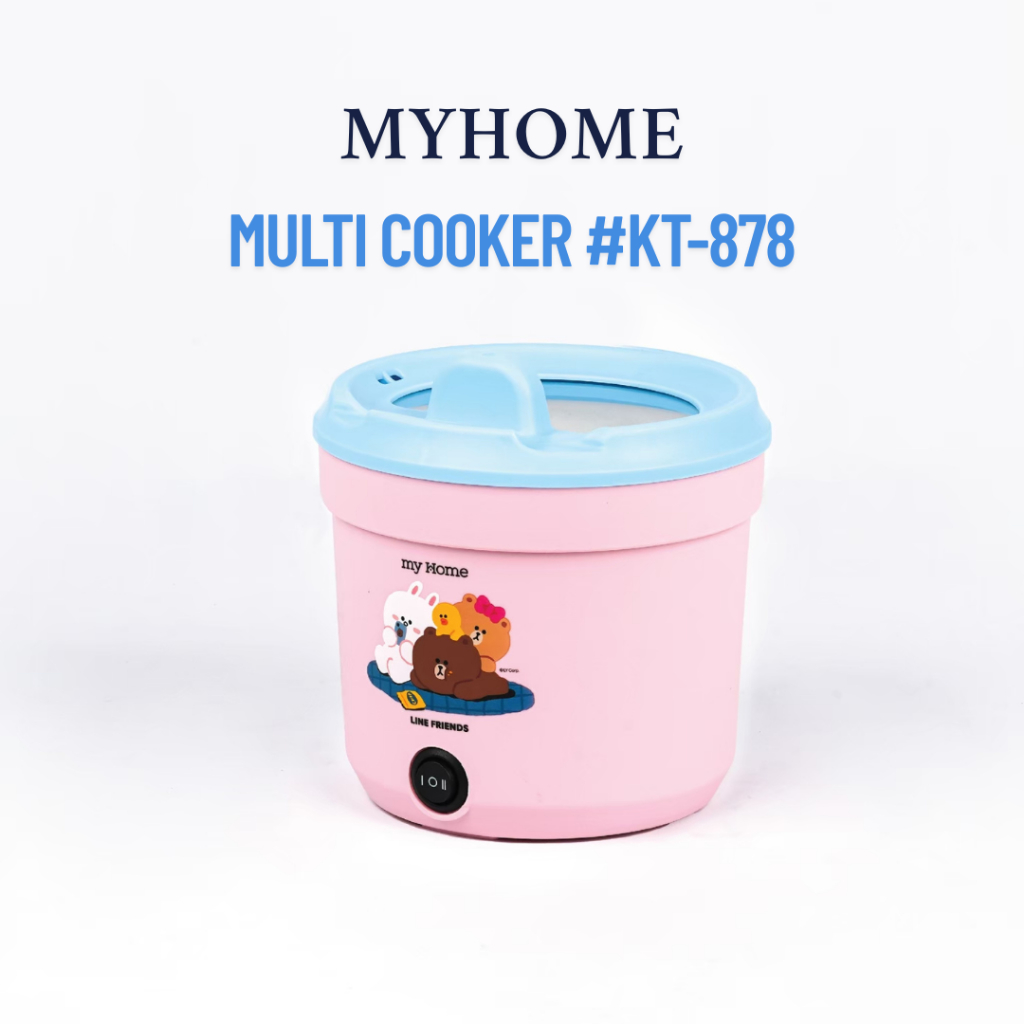 MYHOME หม้ออเนกประสงค์ 1.2 ลิตร รุ่น LINE-KT878 (PINK)