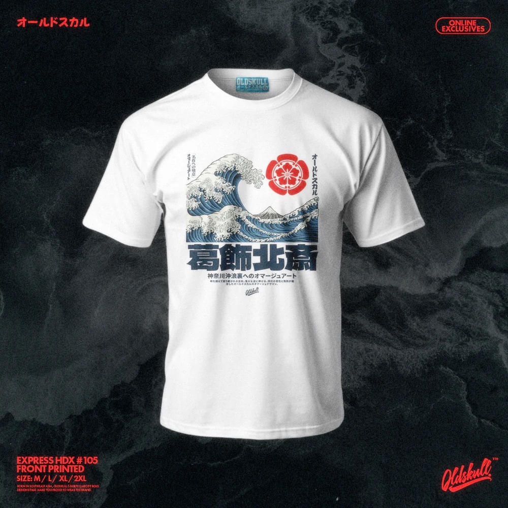 🔥เสื้อยืด Oldskull Express HDX 22 - Great Wave Tribute 🌊-