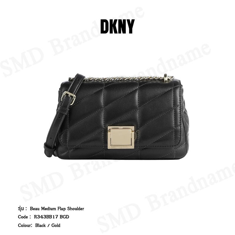 DKNY กระเป๋าสะพายข้าง รุ่น Beau Medium Flap Shoulder Code: R343BB17 BGD