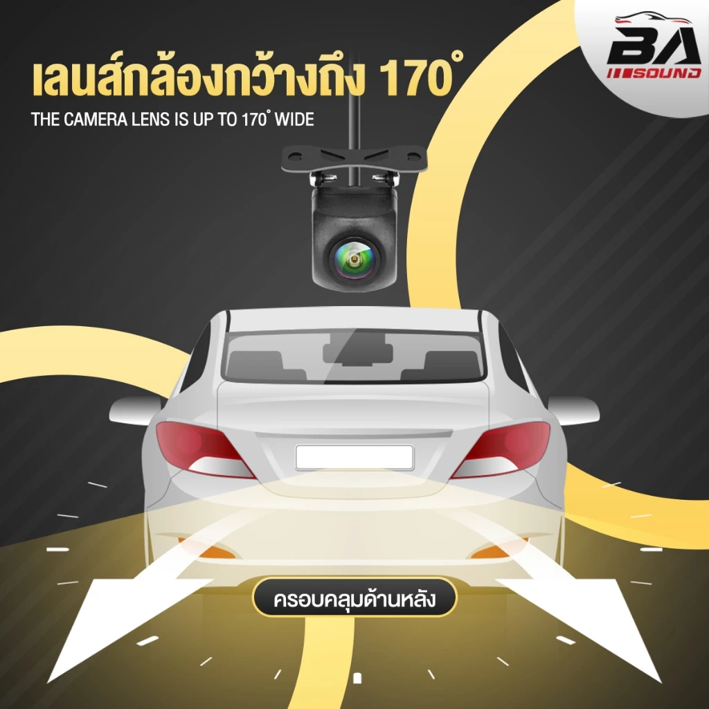 BA SOUND กล้องถอยหลัง HD BA-TL03 รองรับCCD รองรับจอทั่วไปทุกรุ่น กล้องมองหลังติดรถยนต์ ใช้ดูภาพตอนถอยหลัง กล้องติดรถยนต์ thumbnail 4