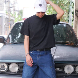 KEBE เสื้อยืด ผ้าคอตตอน no.20 ทรง Boxy Tee คอฟิต สไตล์วัยรุ่นอเมริกา ใส่ได้ทั้งชายและหญิง