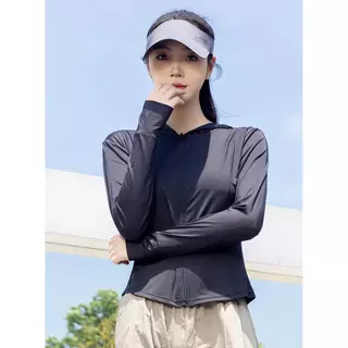 S-333🔥เสื้อคลุมกันแดดUV เนื้อผ้าใส่สบาย เสือคลุมมีฮู้ดไม่ร้อนไม่แสบผิว ระบายอากาศได้ดี เสื้อคลุมผ้าลื่น ออกกำลังกายกีฬา