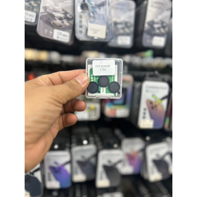 แหวนโลหะกล้องเลนส์ป้องกันฟิล์มสําหรับrealme C75 X C75X C 75 RealmeC75Xกระจกนิรภัยคลุมทั้งหมดฟิล์มป้อ