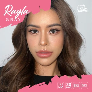 คอนแทคเลนส์ Rayla Brown / Gray (Kitty Kawaii) ขนาดมินิ💖ธรรมชาติผสมกลิตเตอร์ หวานละมุน